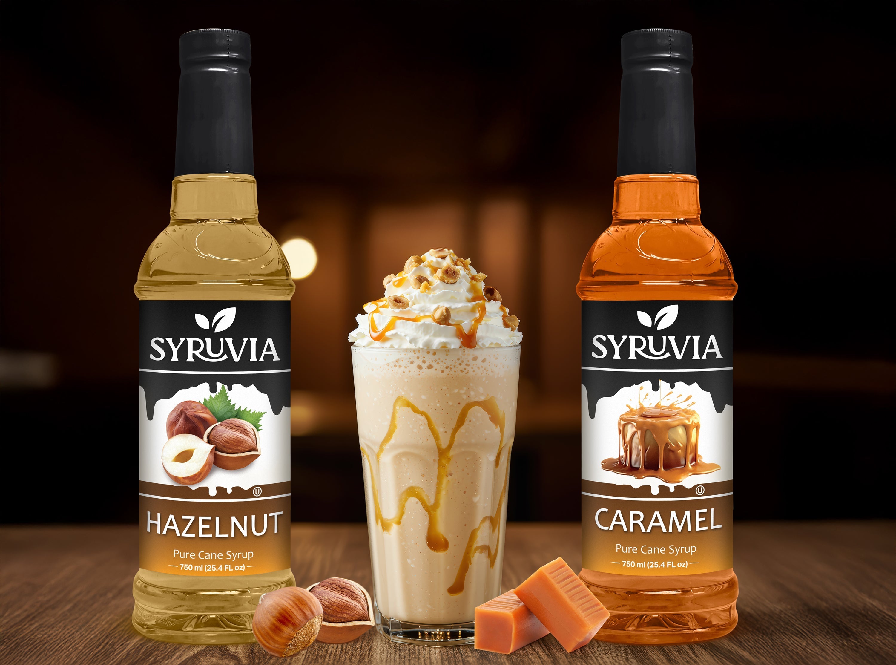 Creamy Hazelnut Caramel Shake | Syruvia