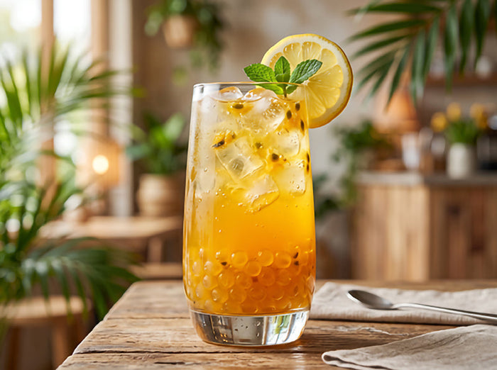 Passion Fruit Boba Tropical Iced Tea