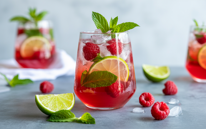 Raspberry Mojito Mocktail Magic