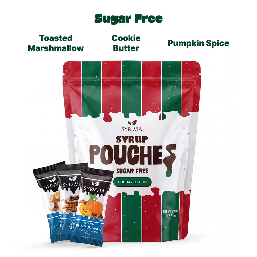 Syruvia Sugar Free Toasted Marshmallow, Cookie Butter & Pumpkin Spice Syrup Pouche