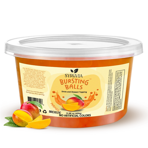 1 LB Mango Flavored Popping Boba
