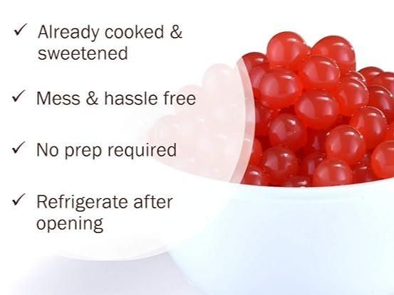 2 LB Strawberry Flavored Popping Boba