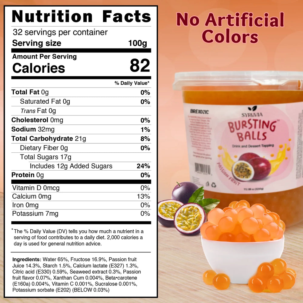 7 LB Passion Fruit Flavored Popping Boba