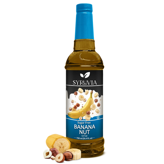 Syruvia Sugar Free Banana Nut Syrup bottle front view