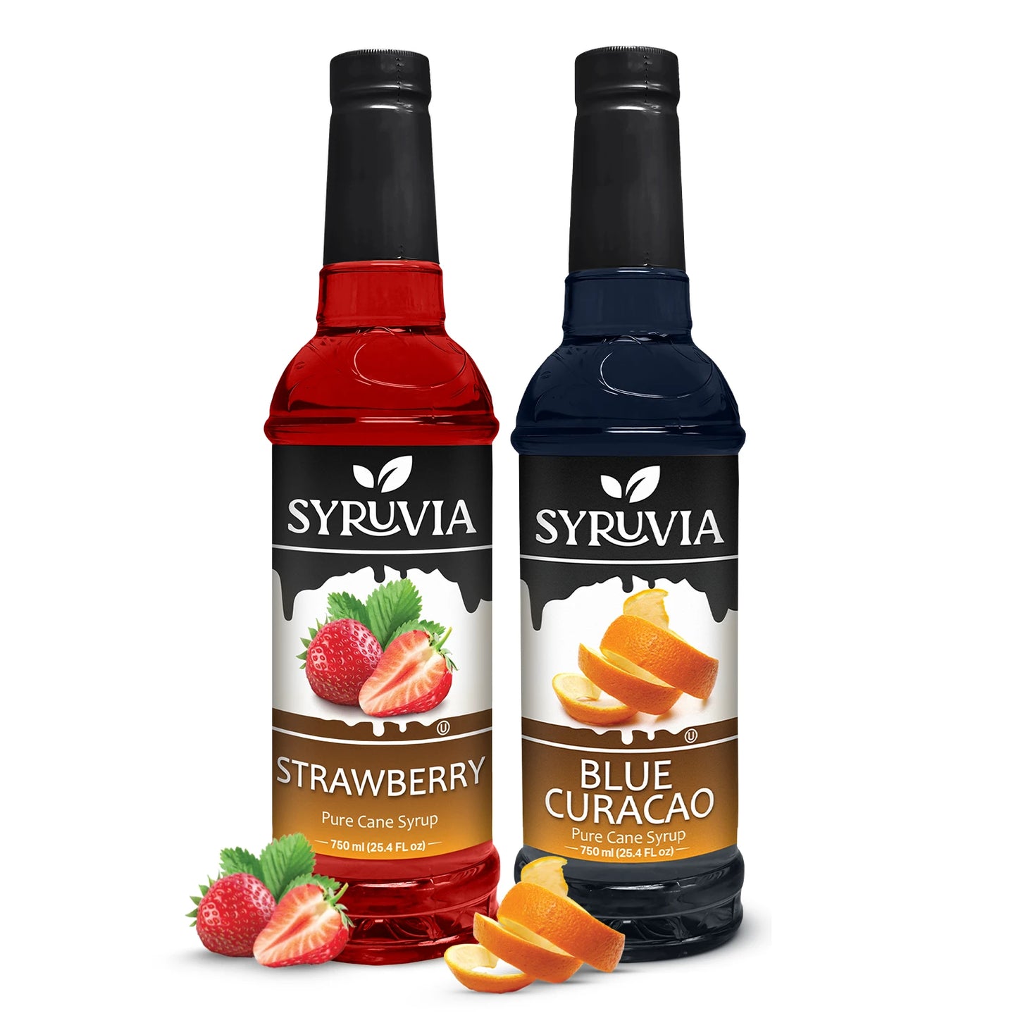 Variety Pack, Blue Curacao, and Strawberry Syrup