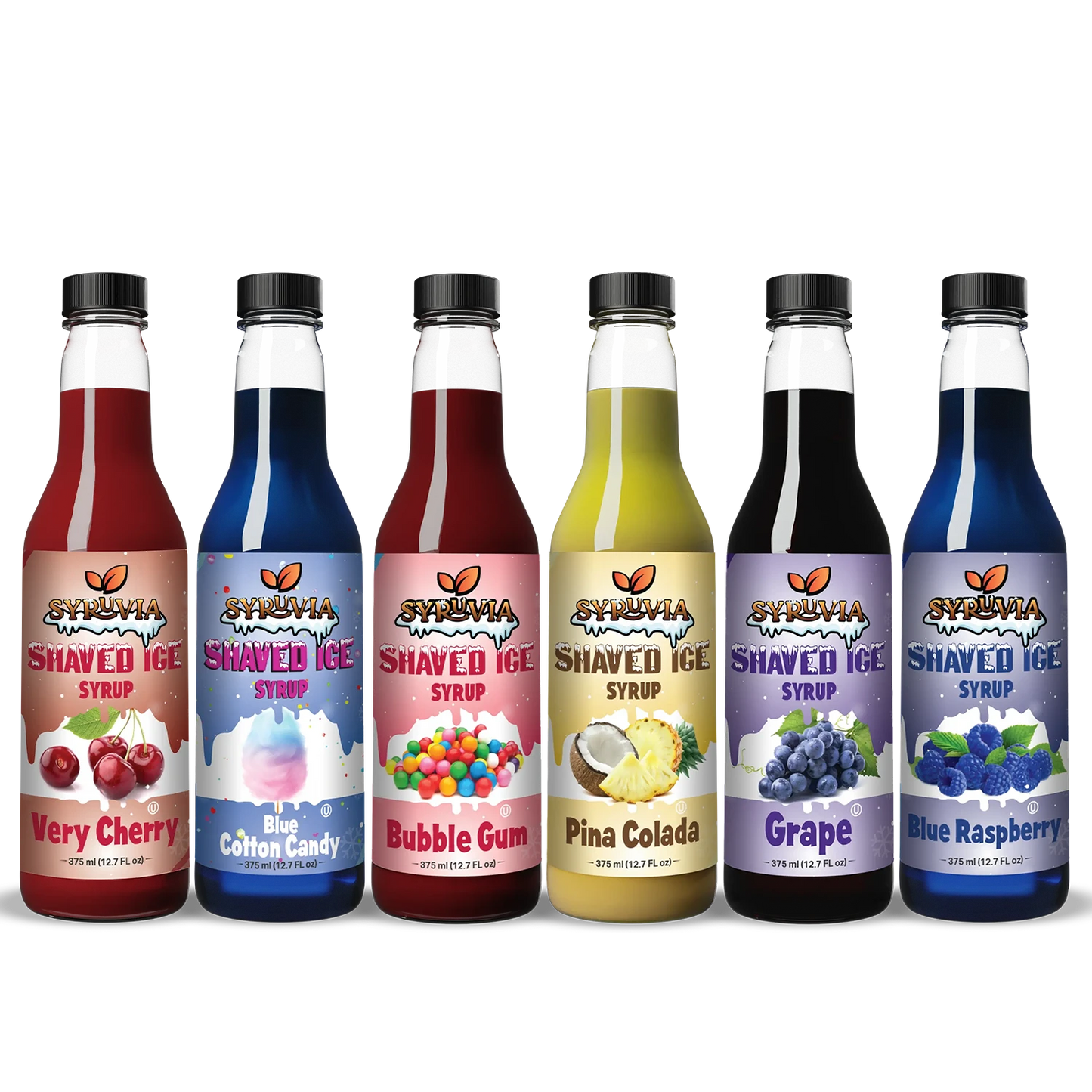 Blue Cotton Candy Bubble Gum Pina Colada Blue Raspberry Cherry Grape  Shaved ice syrup