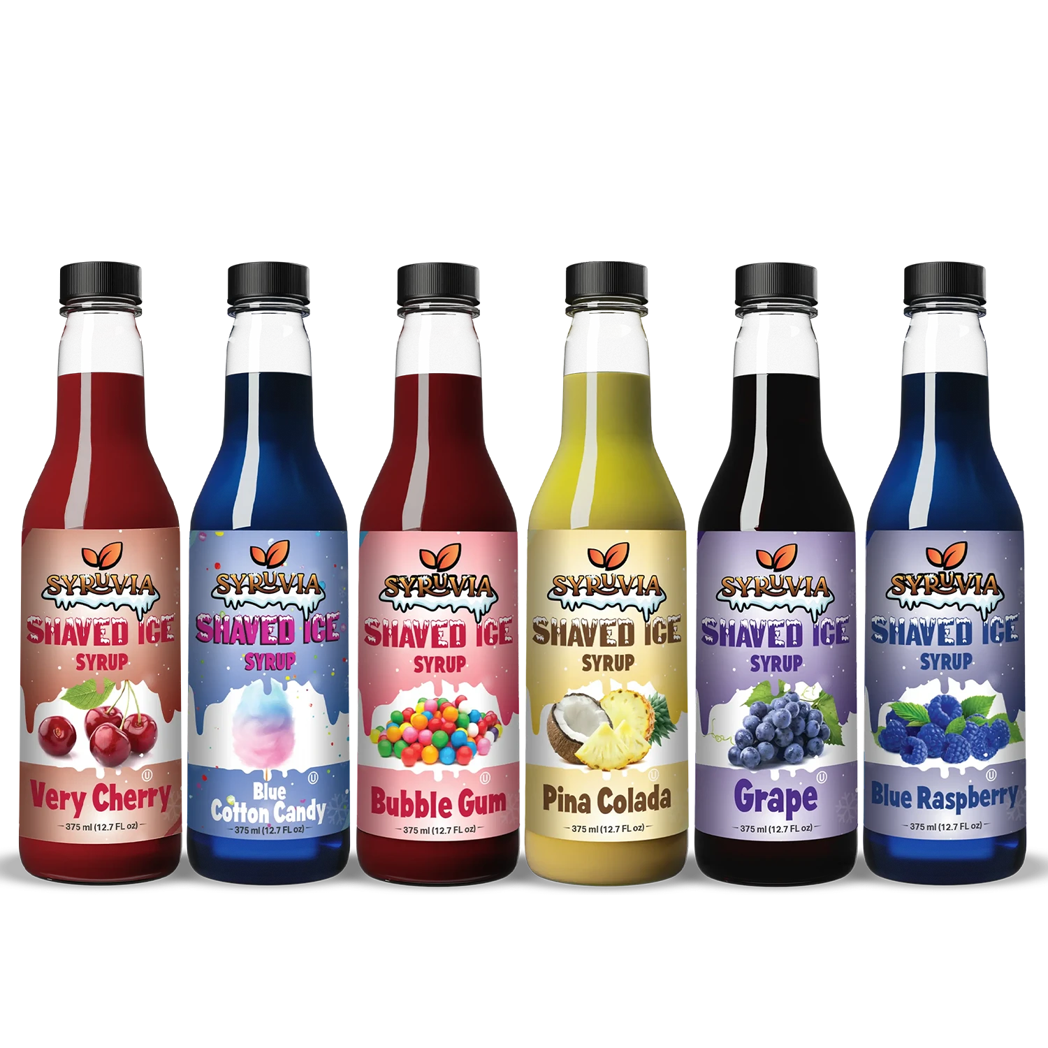 Blue Cotton Candy Bubble Gum Pina Colada Blue Raspberry Cherry Grape  Shaved ice syrup