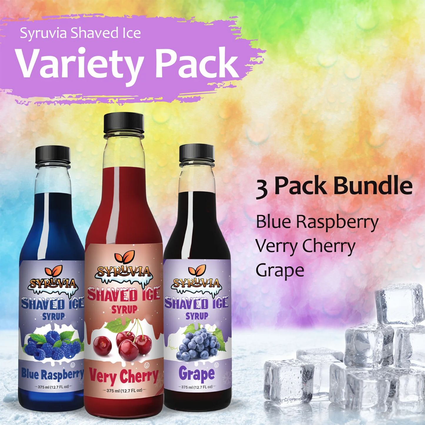 Blue Raspberry Very Cherry Grape snow cone Syrup