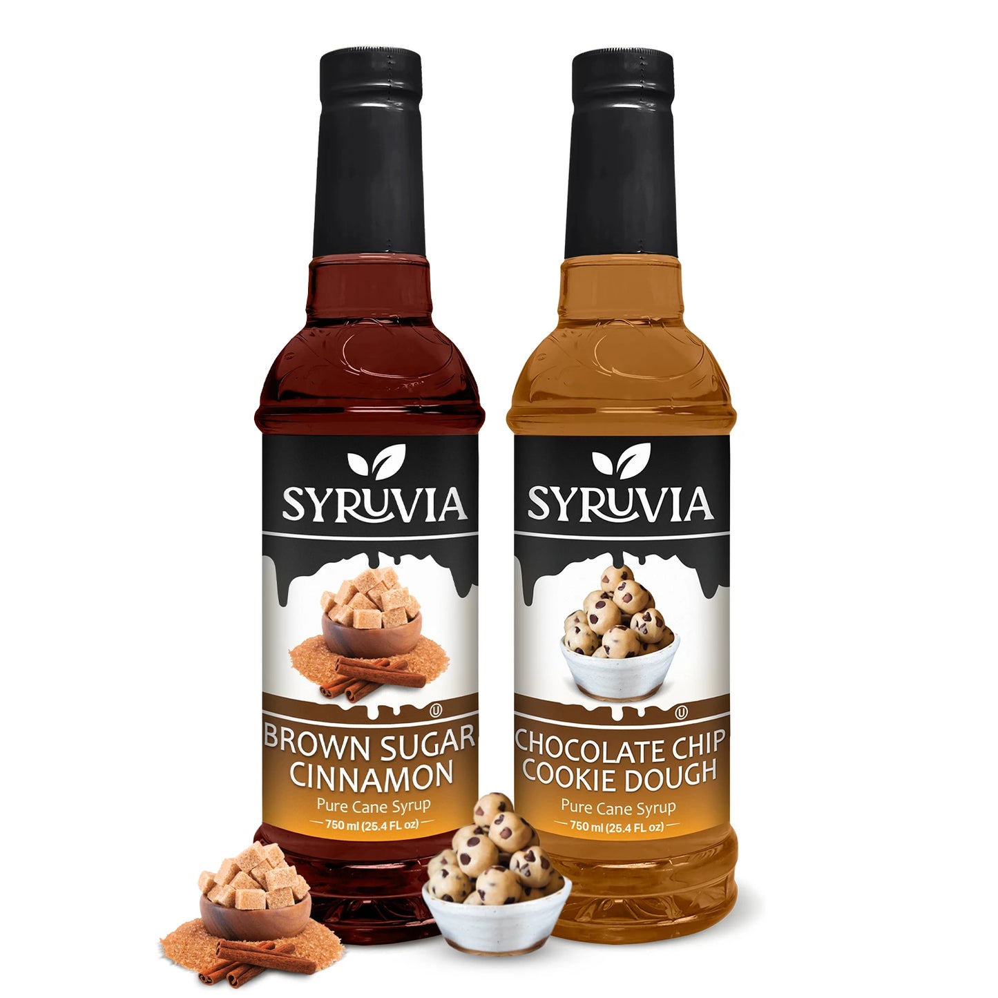 Variety Pack, Brown Sugar Cinnamon, and Chocolate Chip Cookie Dough Syrup
