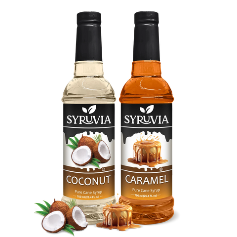 Variety Pack, Caramel, and Coconut Syrup
