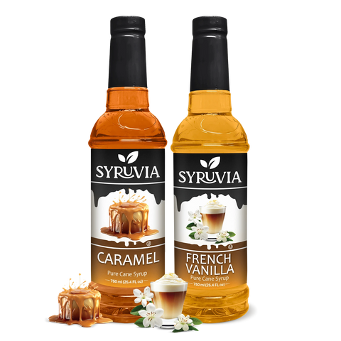 Variety Pack, Caramel, and French Vanilla Syrup