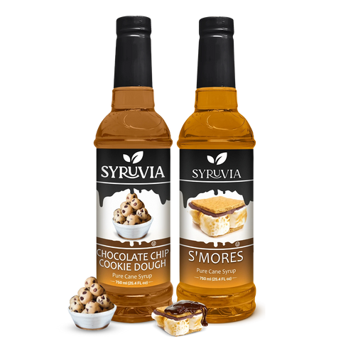 Variety Pack, Chocolate Chip Cookie Dough, and Smores Syrup