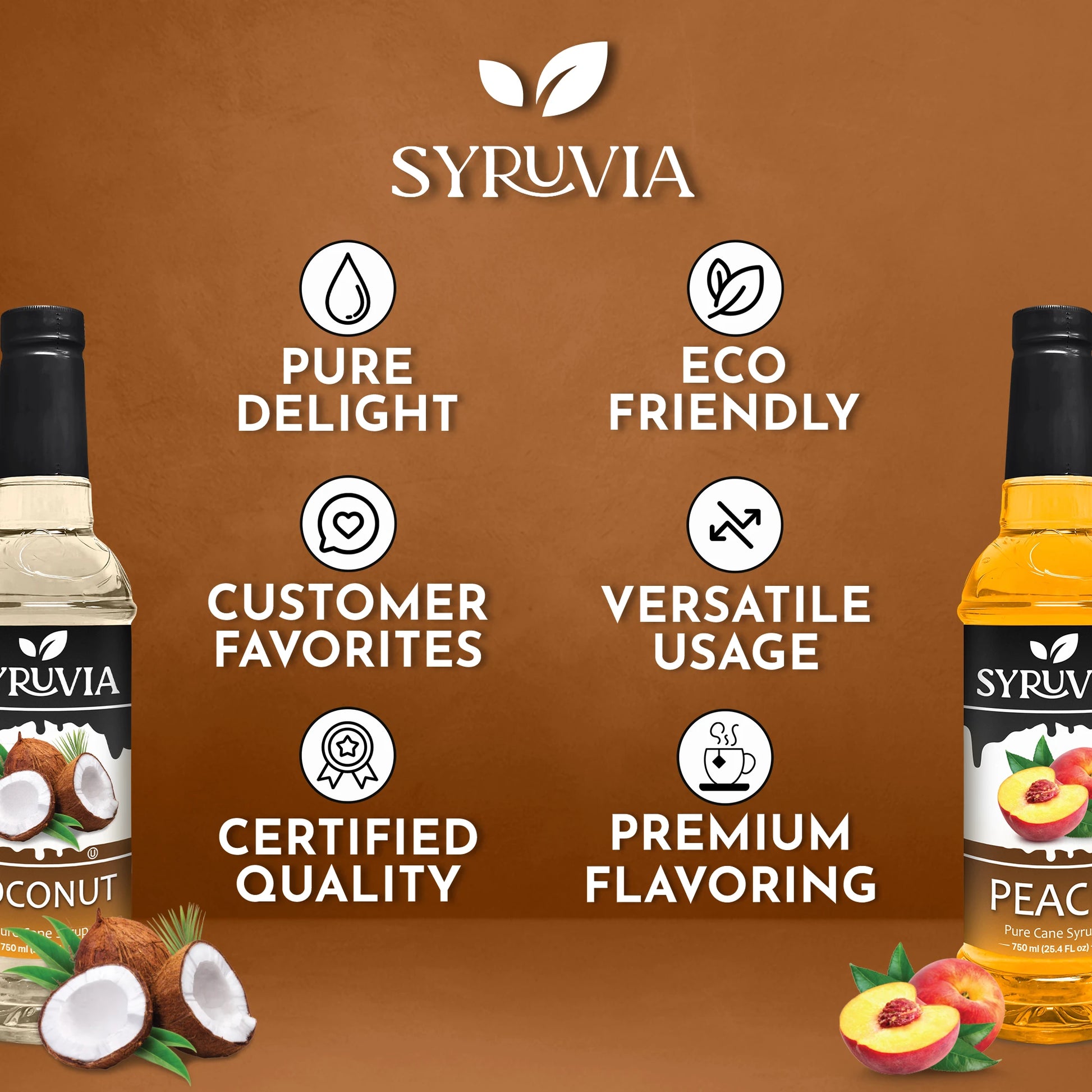 Coconut Coffee Syrup Peach Coffee Syrup