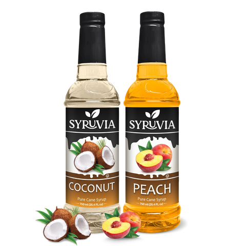 Variety Pack, Coconut, and Peach Syrup