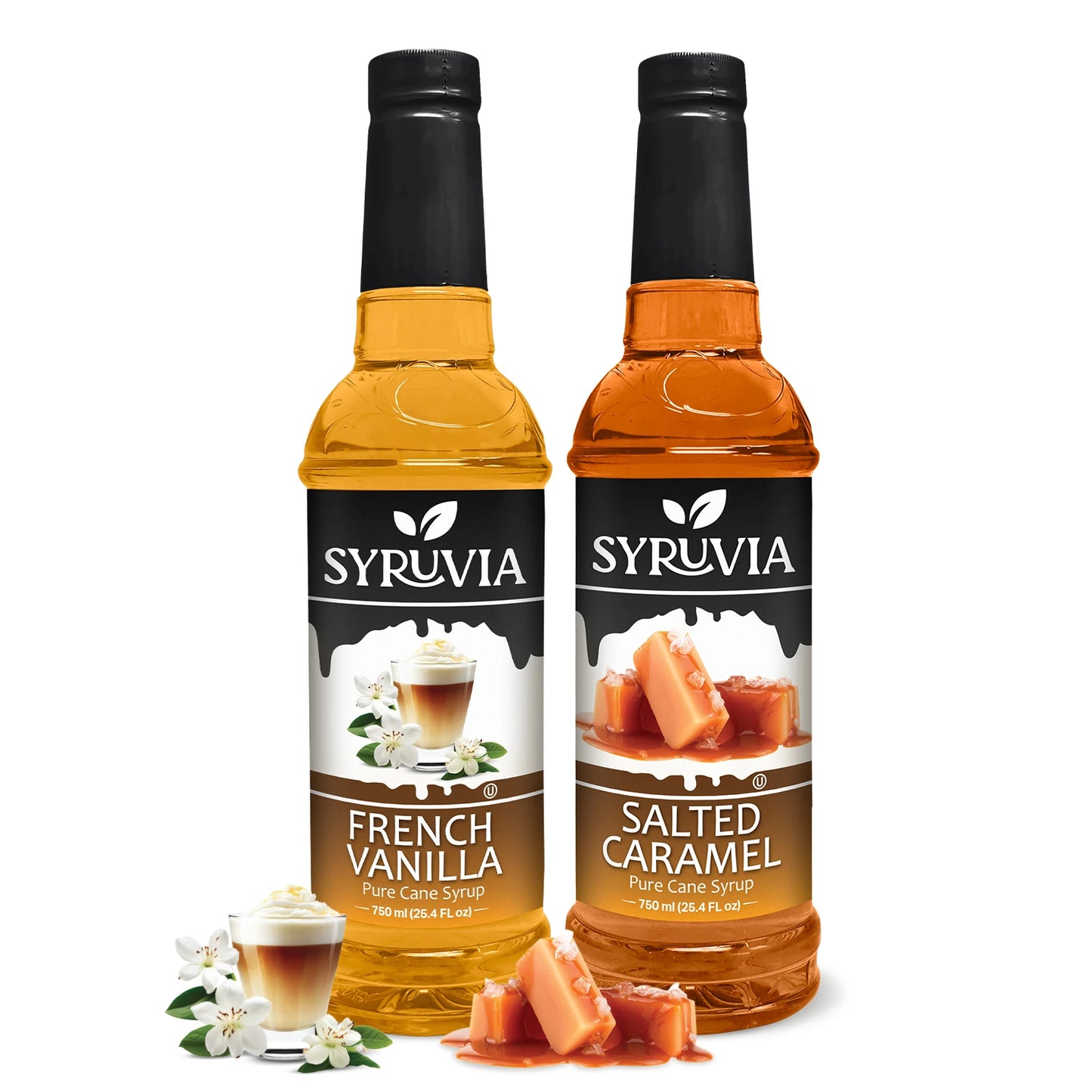 Variety Pack, French Vanilla, and Salted Caramel Syrup
