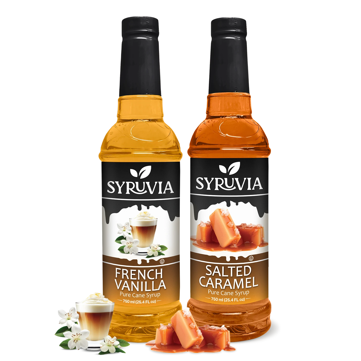 French Vanilla Syrup Salted Caramel Syrup