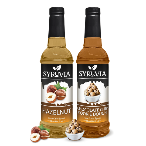 Variety Pack, Hazelnut, and Chocolate Chip Cookie Dough Syrup
