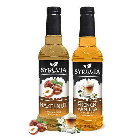 Variety Pack, Hazelnut, and French Vanilla Syrup