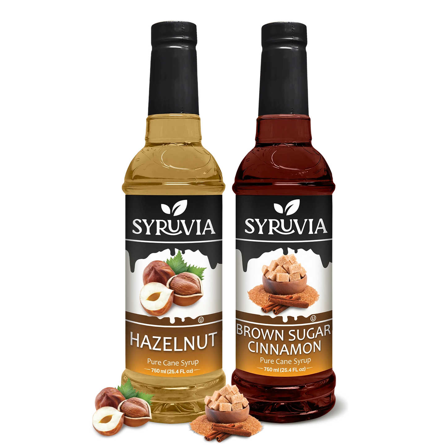 Variety Pack, Hazelnut, and Brown Sugar Cinnamon Syrup