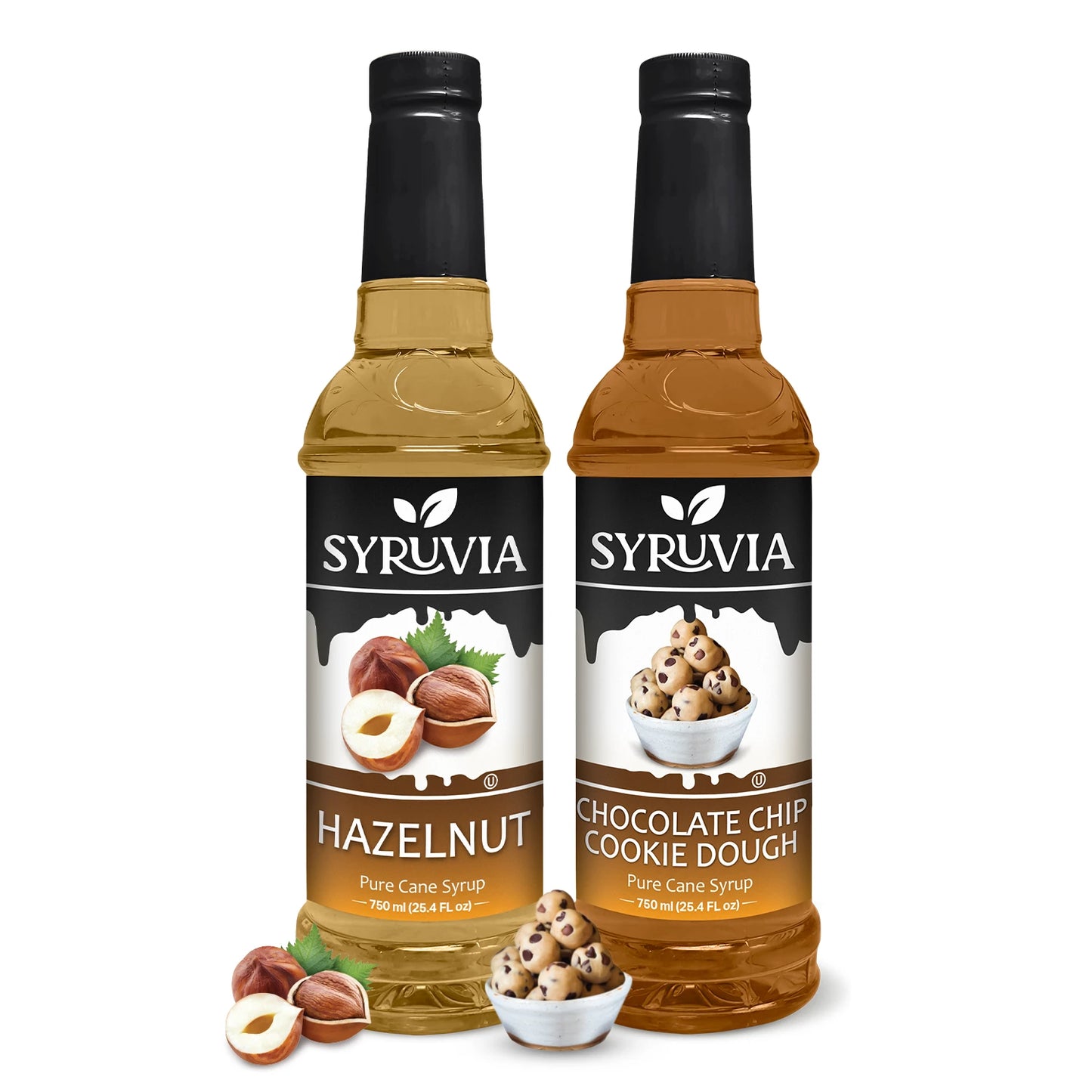 Variety Pack, Hazelnut, and Chocolate Chip Cookie Dough Syrup