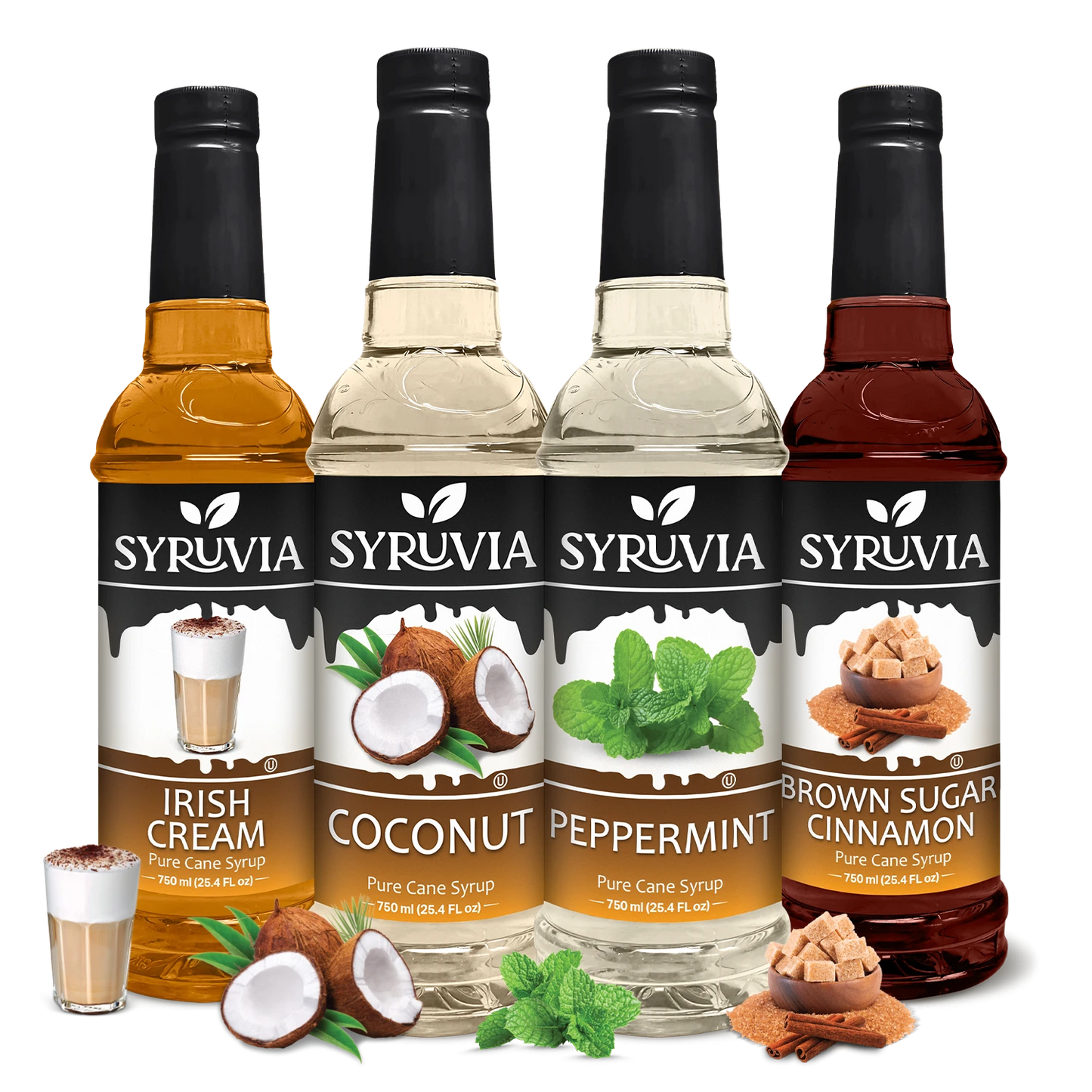 Variety Pack, Irish Cream, Brown Sugar Cinnamon, Coconut, and Peppermint Syrup