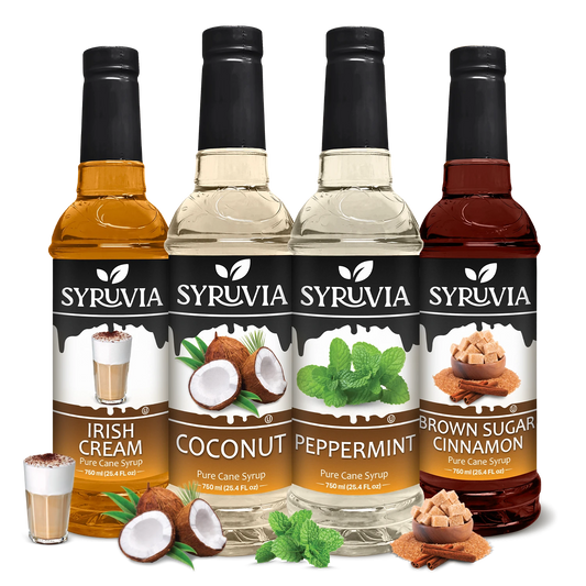 Variety Pack, Irish Cream, Brown Sugar Cinnamon, Coconut, and Peppermint Syrup