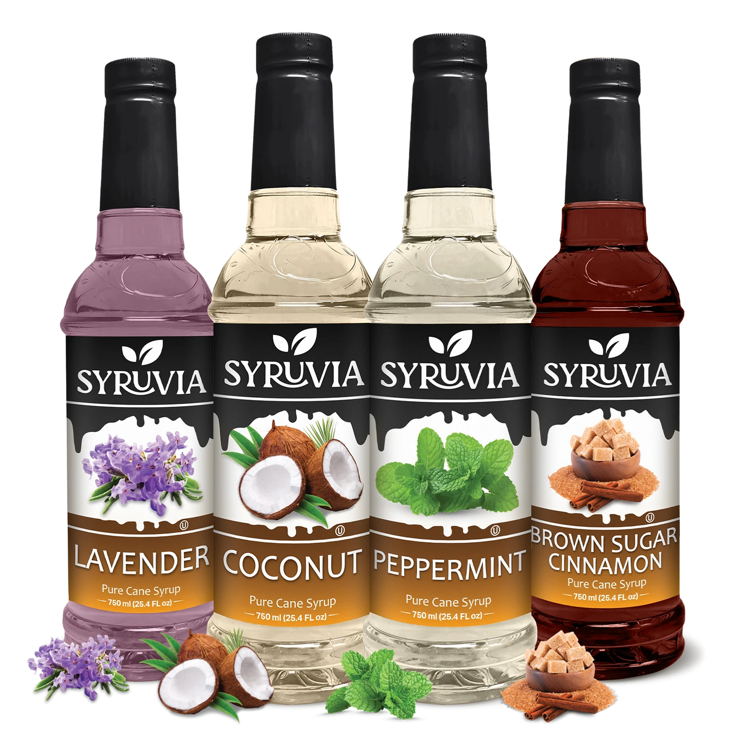Variety Pack, Lavender, Coconut, Peppermint, and Brown Sugar Cinnamon Syrup