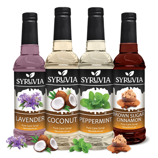 Variety Pack, Lavender, Coconut, Peppermint, and Brown Sugar Cinnamon Syrup