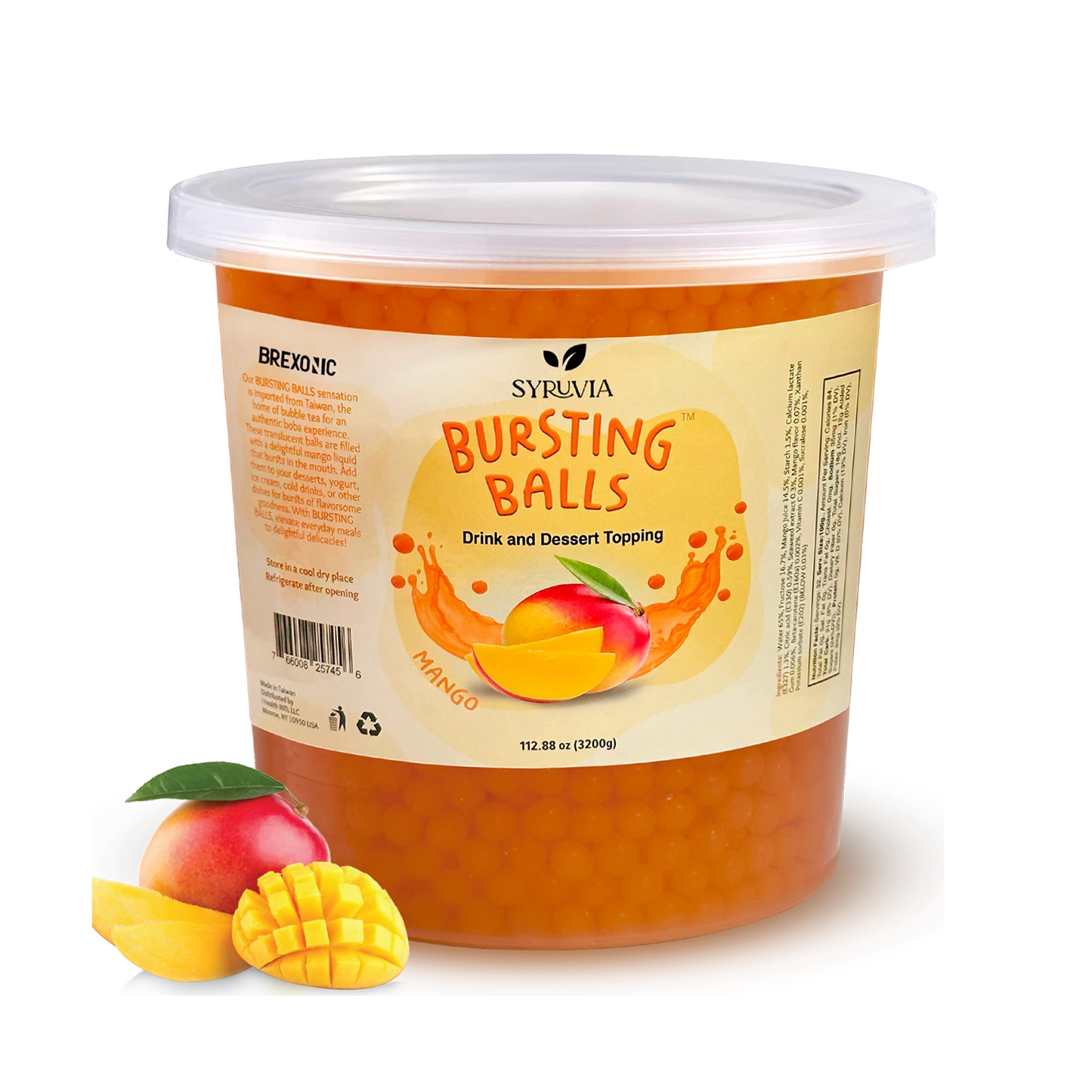 Mango bursting Balls dessert topping