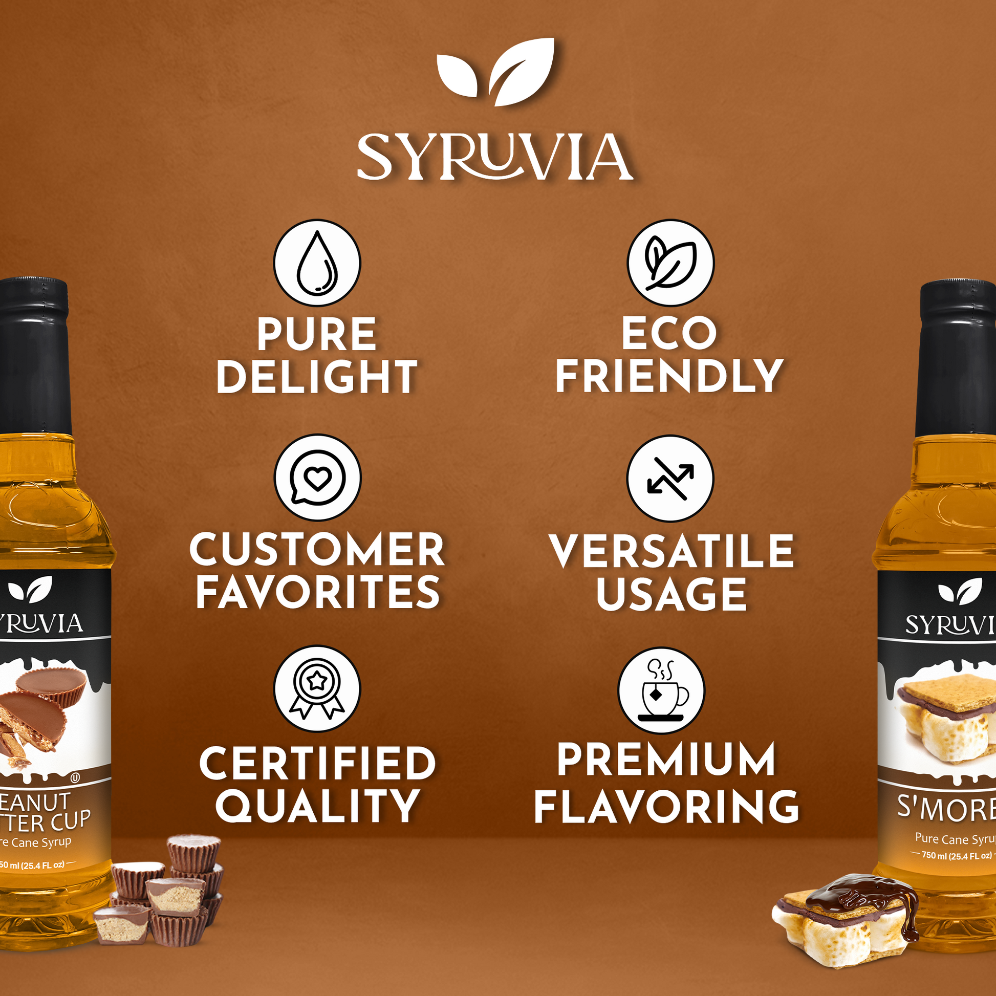 Peanut Butter Cup Coffee Syrup S’mores Coffee Syrup