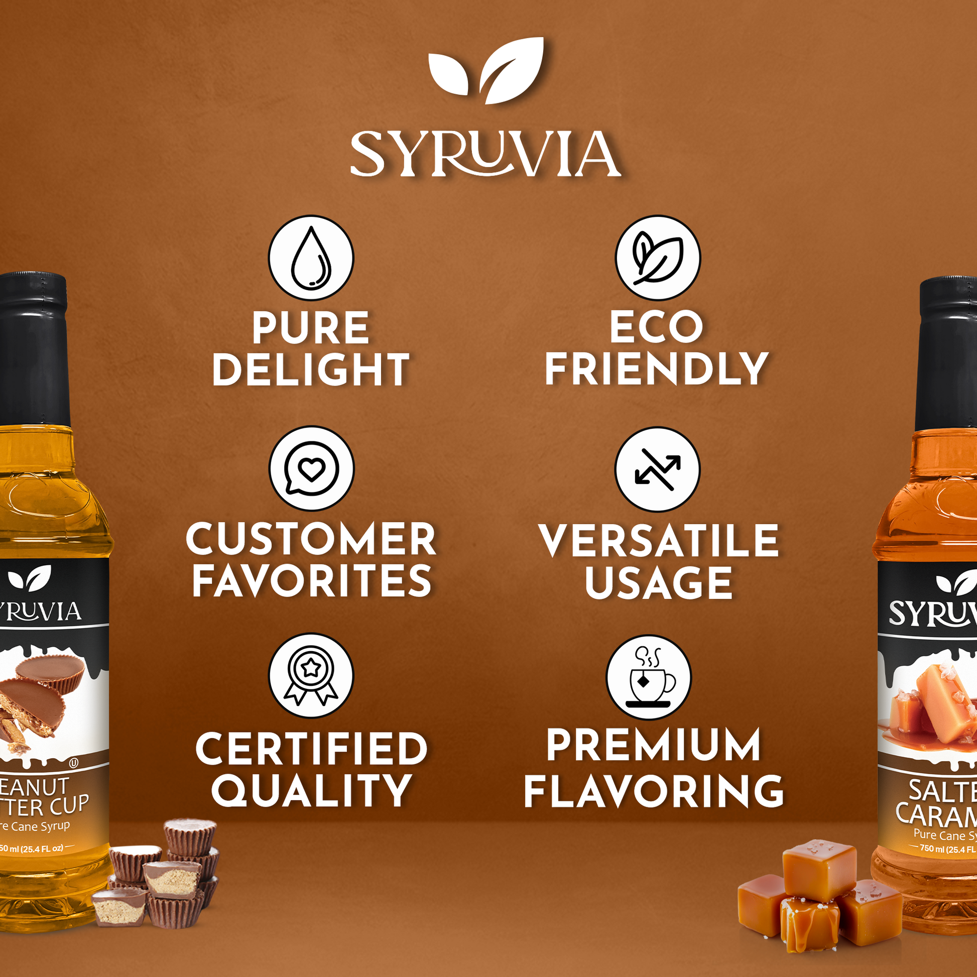 Peanut Butter Cup Coffee Syrup Salted Caramel Coffee Syrup