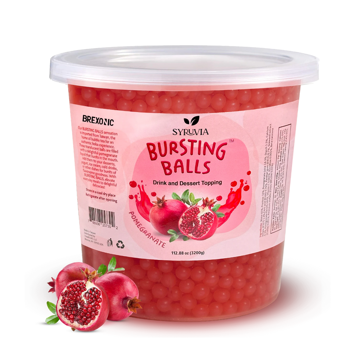 Pomegranate bursting Balls dessert topping