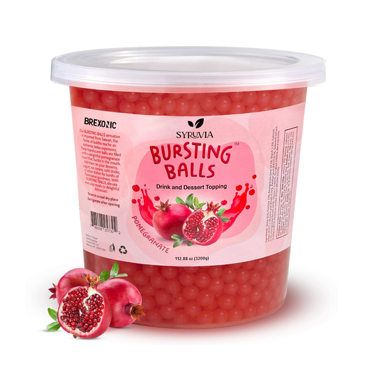 Pomegranate bursting Balls dessert topping