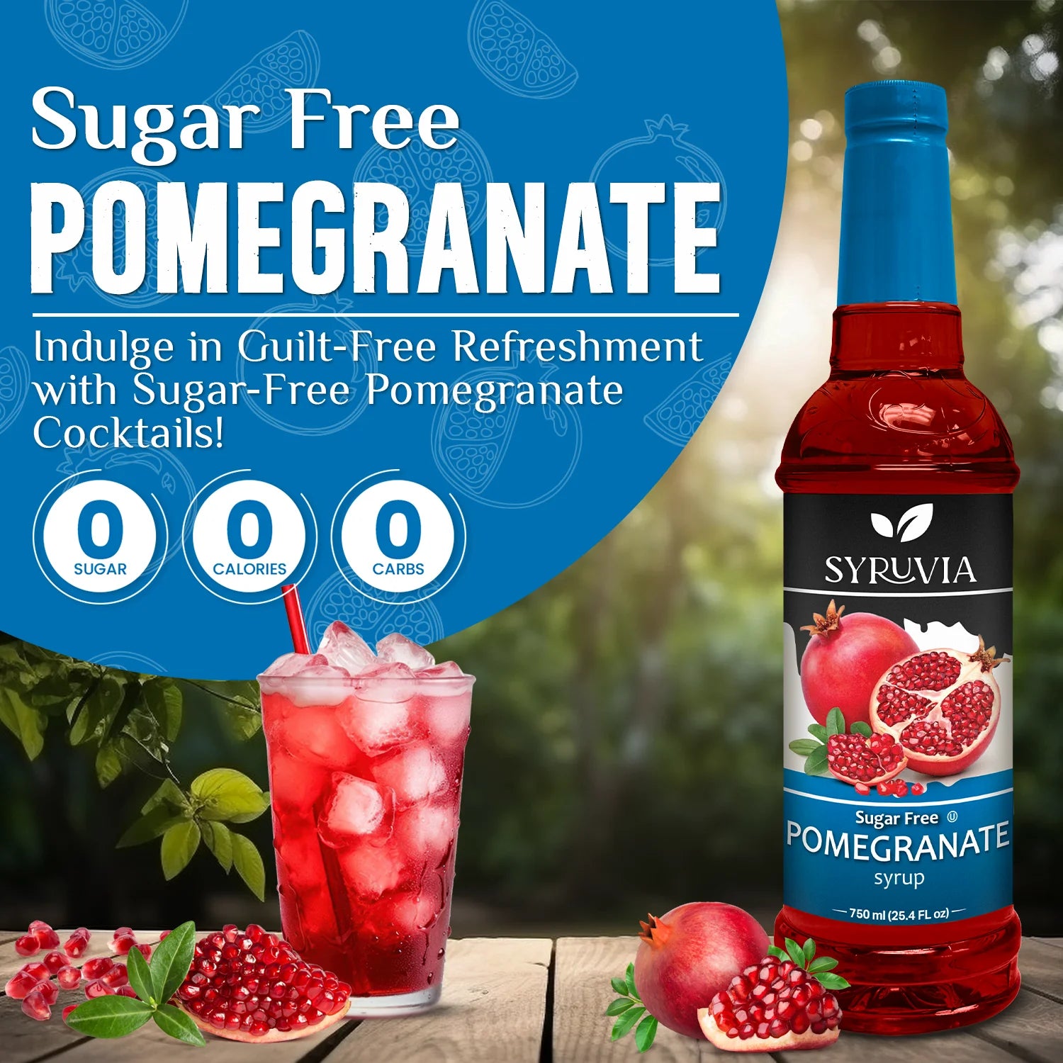 Pomegranate syrup for coffee sugar free