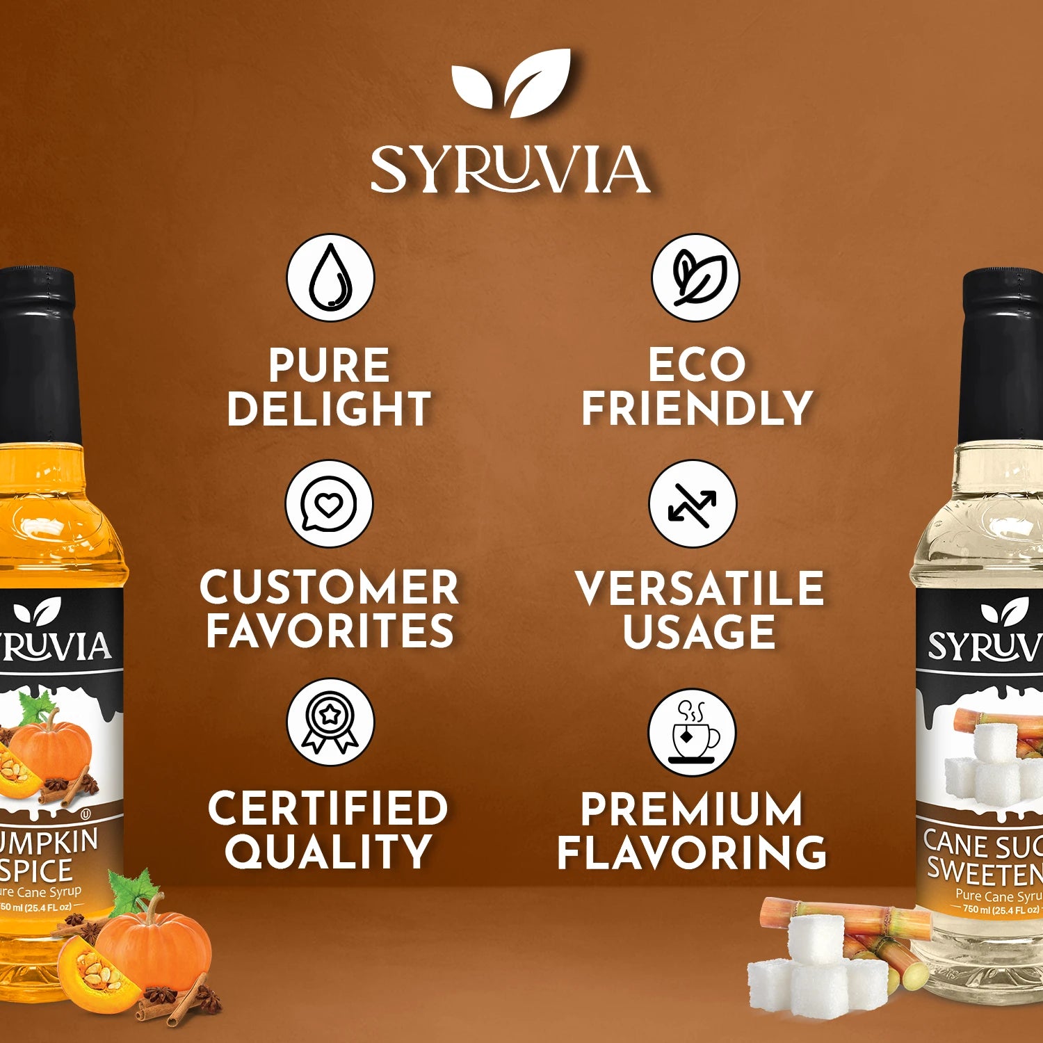 Pumpkin Spice Coffee Syrup Cane Sugar Sweetener Coffee Syrup