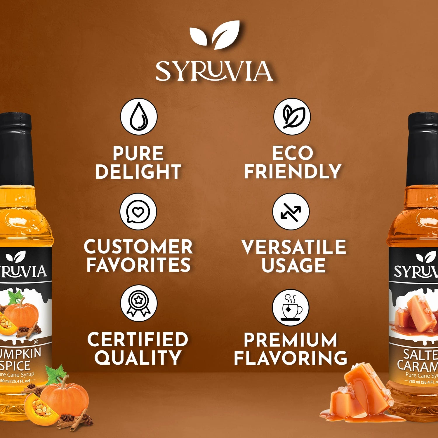 Pumpkin Spice Coffee Syrup Salted Caramel Coffee Syrup