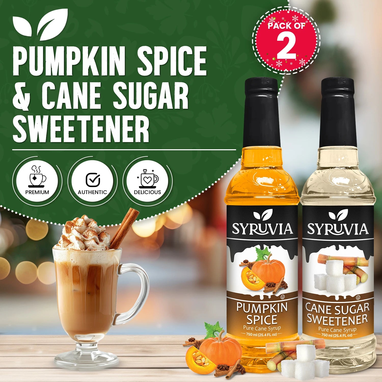 Pumpkin Spice Syrup Cane Sugar Sweetener Syrup for Coffee