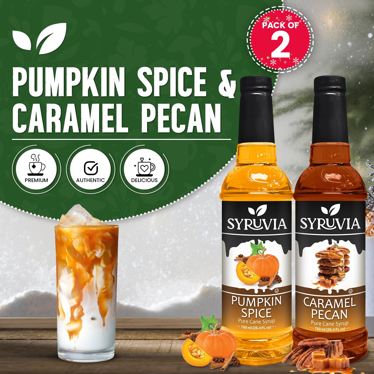 Pumpkin Spice Syrup Caramel Pecan Syrup for Coffee