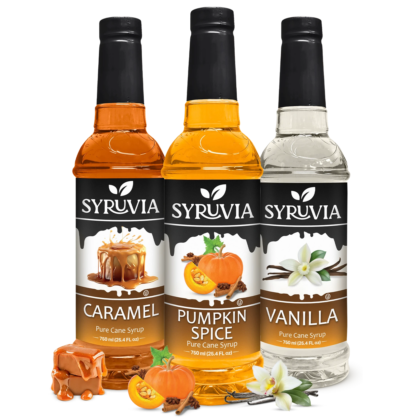 Pumpkin Spice Syrup Caramel Syrup Vanilla Syrup