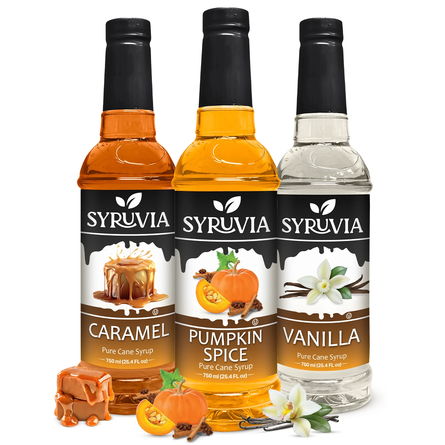 Pumpkin Spice Syrup Caramel Syrup Vanilla Syrup