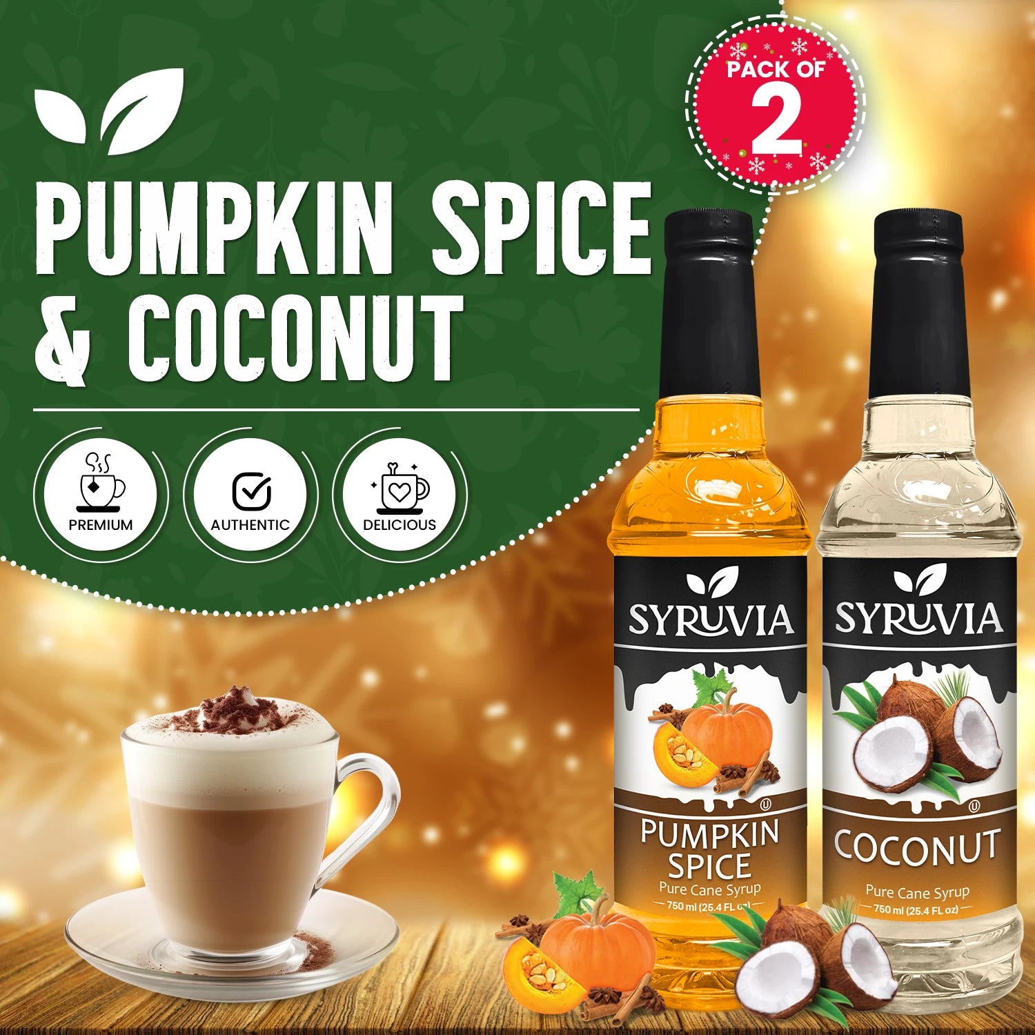 Pumpkin Spice Syrup Coconut Syrup for Coffee