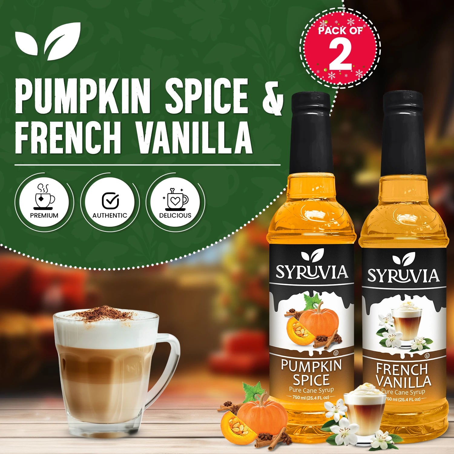 Pumpkin Spice Syrup French Vanilla Syrup for Coffee