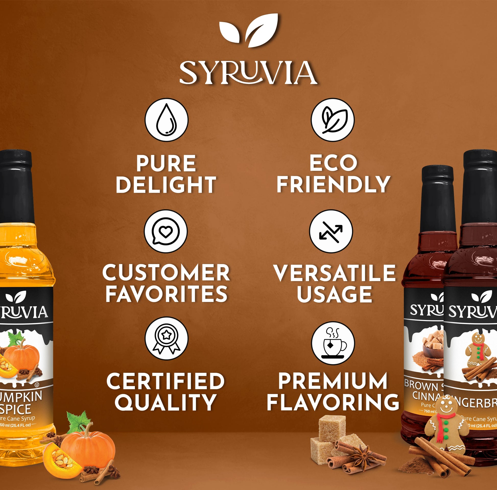 Pumpkin Spice Syrup Gingerbread  Coffee Syrup Brown Sugar Cinnamon Syrup