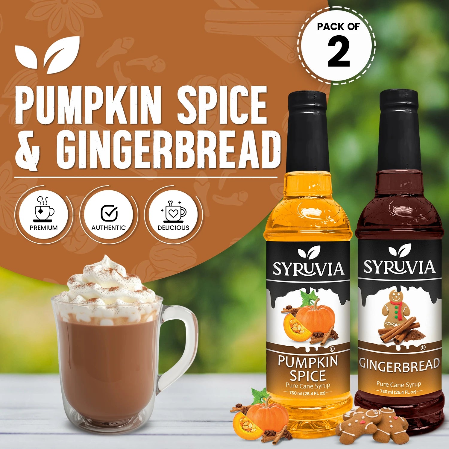 Pumpkin Spice Syrup Gingerbread Syrup for Coffee