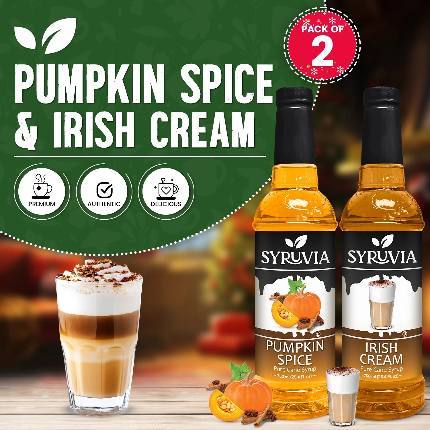 Pumpkin Spice Syrup Irish Cream Syrup for Coffee