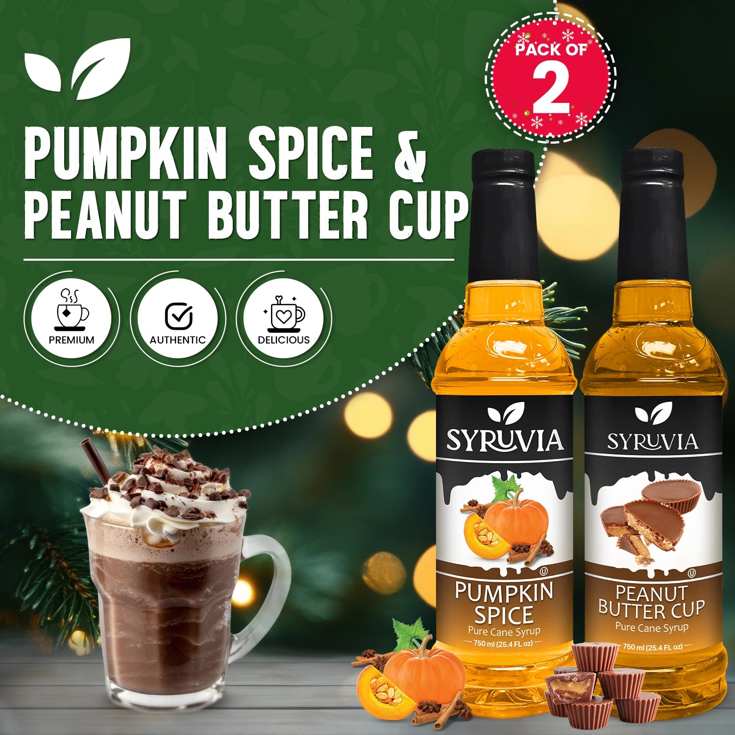Pumpkin Spice Syrup Peanut Butter Cup Syrup for Coffee