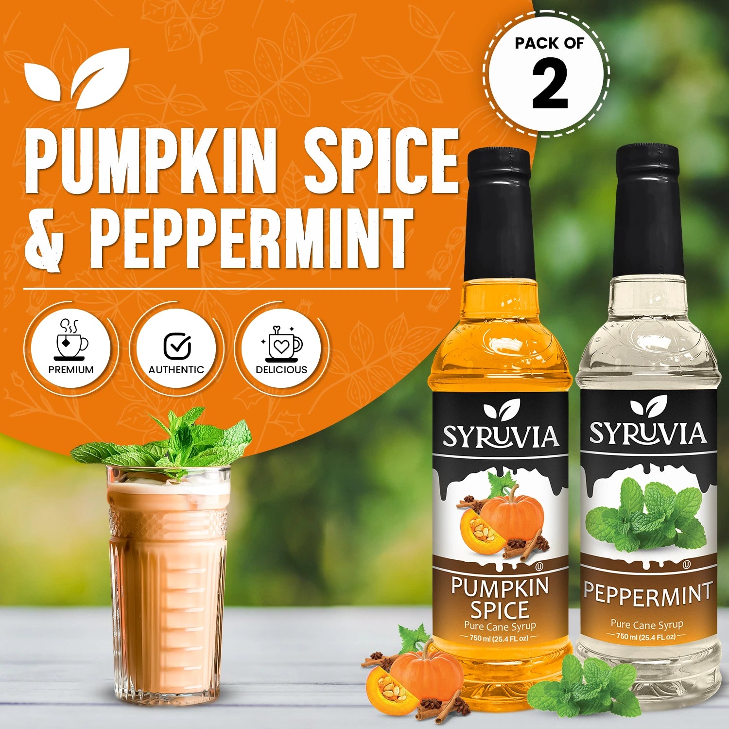 Pumpkin Spice Syrup Peppermint Syrup for Coffee