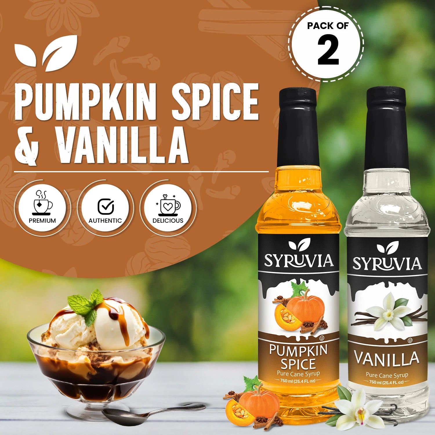 Pumpkin Spice Syrup Vanilla Syrup for Coffee