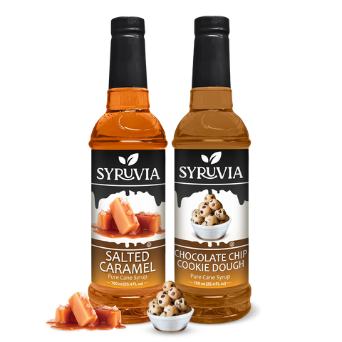 Variety Pack, Salted Caramel, and Chocolate Chip Cookie Dough Syrup