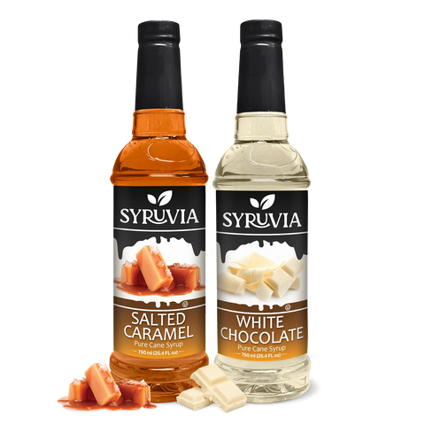 Variety Pack, Salted Caramel, and White Chocolate Syrup